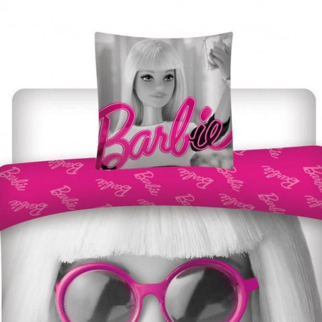 Parure de couette 140 x 200 réversible "Barbie" Microfibre / 100% Polyester