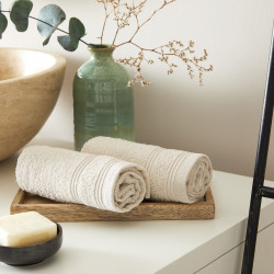 Lot de 2 serviettes invité éponge "Spa" 30 x 50 cm / 400 gr/m²
