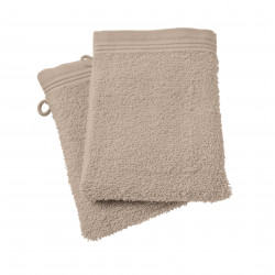 Lot de 2 gants de toilette éponge "Spa" 15 x 21 cm / 400 gr/m²