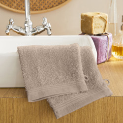 Lot de 2 gants de toilette éponge "Spa" 15 x 21 cm / 400 gr/m²