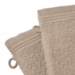 Lot de 2 gants de toilette éponge "Spa" 15 x 21 cm / 400 gr/m²