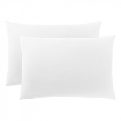 Lot de 2 taies d'oreiller Blanc 50 x 70 cm / 100% Coton / 57 fils/cm²