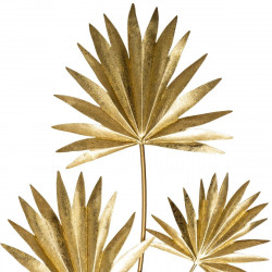 Déco murale métal Feuille "Feel" 39 x 73 cm Atmosphera