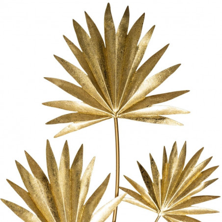 Déco murale métal Feuille "Feel" 39 x 73 cm Atmosphera