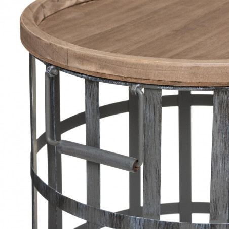 Lot de 2 tables café lattes de métal "Facto" Atmosphera