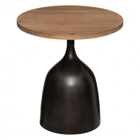 Table à café Totem "Mathis" Métal & Bois Atmosphera