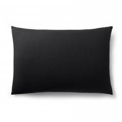 Taie d'oreiller Noir 50 x 70 cm / 100% Coton / 57 fils/cm²
