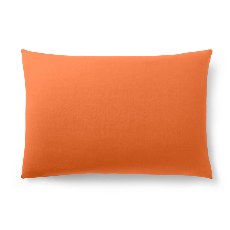 Taie d'oreiller Orange 50 x 70 cm/ 100% Coton / 57 fils/cm²