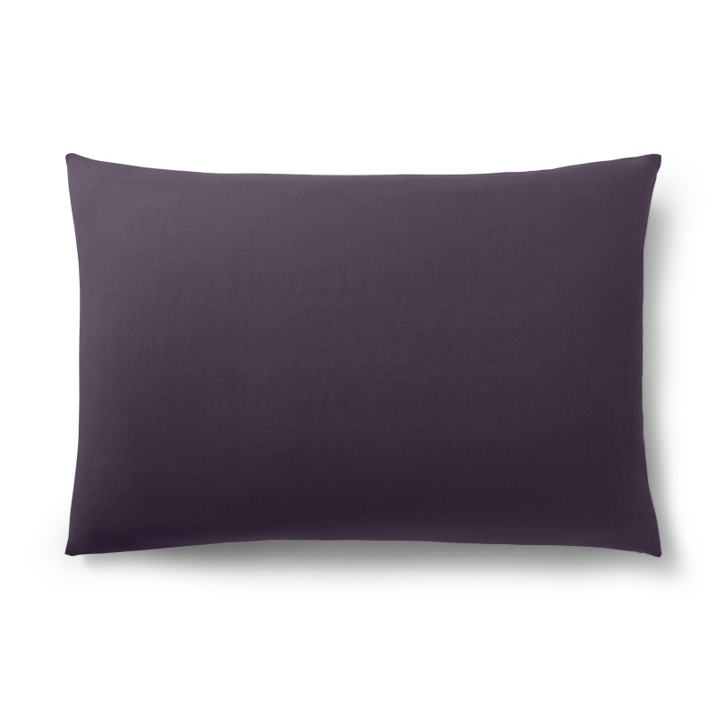 Taie d'oreiller Prune 50 x 70 cm/ 100% Coton / 57 fils/cm²