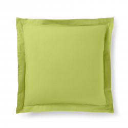 Taie d'oreiller Anis 63 x 63 cm volant plat piqué  / 100% Coton / 57 fils/cm²