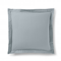 Taie d'oreiller Gris perle 63 x 63 cm volant plat piqué  / 100% Coton / 57 fils/cm²