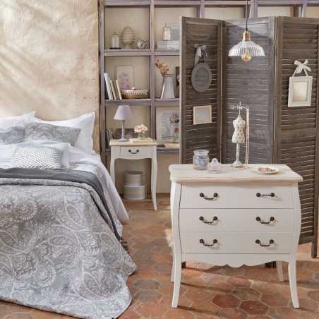 Dessus de lit 260 x 240 cm + 2 Taies 60 x 60 cm "Marie" Atmosphera