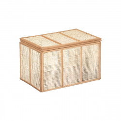 Lot de 3 malles de rangement "Bois & Cannage" en rotin Atmosphera