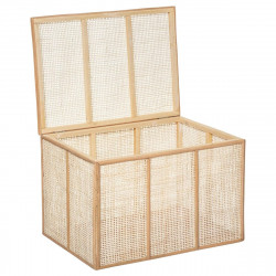 Lot de 3 malles de rangement "Bois & Cannage" en rotin Atmosphera