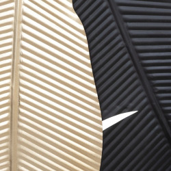 Déco murale métal "Claire" Noir & Doré 46 x 112 cm Atmosphera