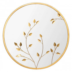 Miroir métal doré "Feuille" diamètre 58 cm Atmosphera