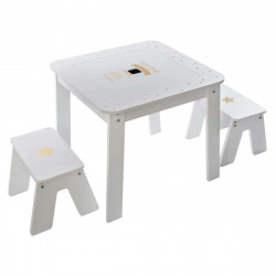 Ensemble table + 2 Tabourets pour chambre d'enfant Atmosphera