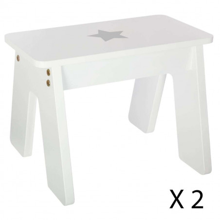 Ensemble table + 2 Tabourets pour chambre d'enfant Atmosphera