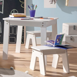 Ensemble table + 2 Tabourets pour chambre d'enfant Atmosphera