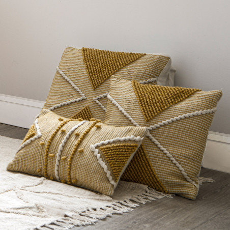 Coussin de sol recyclé "Row" 48 x 48 x 14 cm Atmosphéra