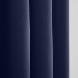 Lot de 2 rideaux occultant thermique marine 140 x 260 cm