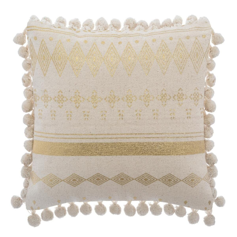 Coussin "Shine" coton ivoire 40 x 40 cm Atmosphera