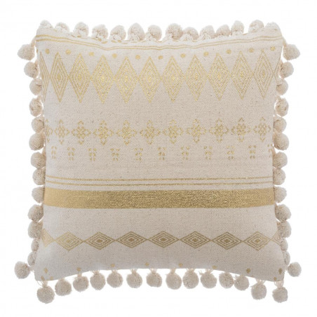 Coussin "Shine" coton ivoire 40 x 40 cm Atmosphera