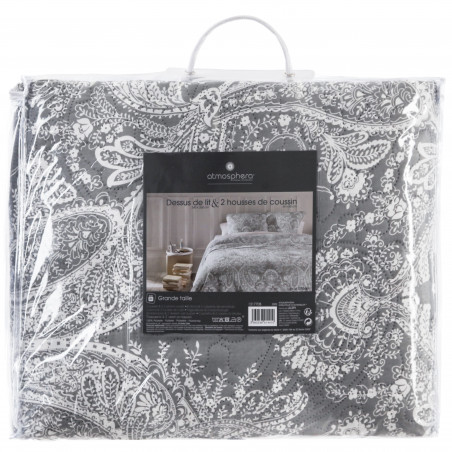 Dessus de lit 260 x 240 cm + 2 Taies 60 x 60 cm "Marie" Atmosphera
