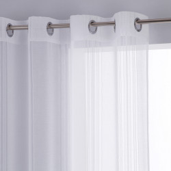 Voilage tissé lignes verticales "Lisa" 140 x 240 cm Atmosphera