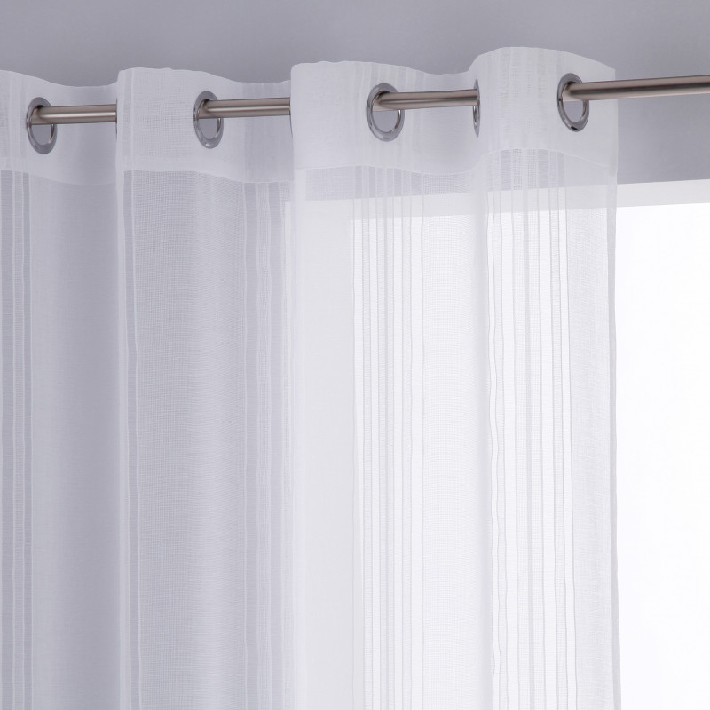 Voilage tissé lignes verticales "Lisa" 140 x 240 cm Atmosphera