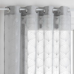 Voilage brodé "Mia" tamisant 140 x 240 cm Atmosphera