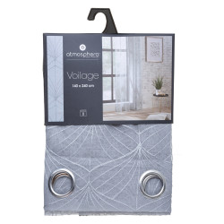Voilage brodé "Mia" tamisant 140 x 240 cm Atmosphera