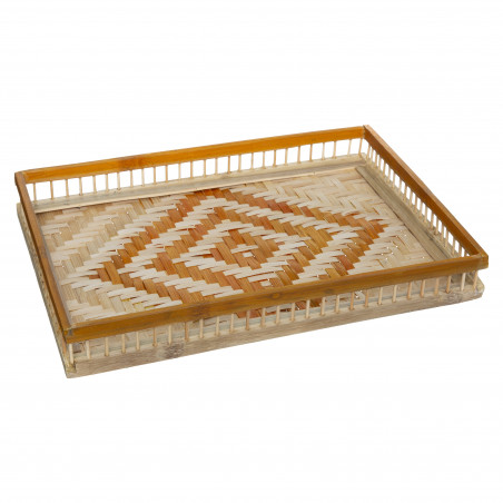Lot de 2 plateaux bambou "Haci" Atmosphera