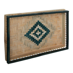 Lot de 2 plateaux bambou "Haci" Atmosphera