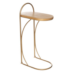 Lot de 2 tables café or "Lyna" hauteur 85 cm Atmosphera