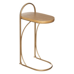 Lot de 2 tables café or "Lyna" hauteur 85 cm Atmosphera
