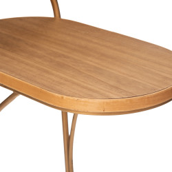 Lot de 2 tables café or "Lyna" hauteur 85 cm Atmosphera