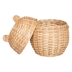 Bac à jouets "Oreilles" naturel saule tressé Atmosphera Kids