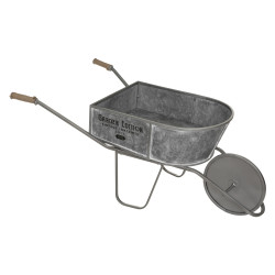 Brouette déco en zinc 110 cm Atmosphera