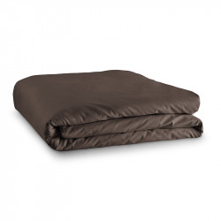 Housse de couette 240 x 220 unie Choco 100% Coton / 57 Fils/cm²