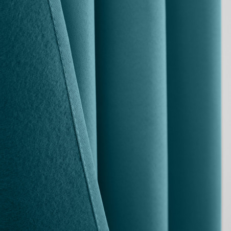 Lot de 2 rideaux occultant thermique turquoise 140 x 260 cm