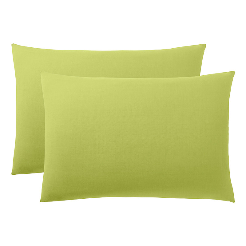 Lot de 2 taies d'oreiller Anis 50 x 70 cm / 100% Coton / 57 fils/cm²