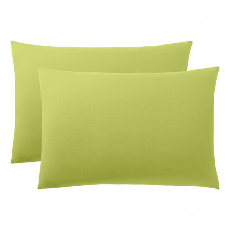 Lot de 2 taies d'oreiller Anis 50 x 70 cm / 100% Coton / 57 fils/cm²