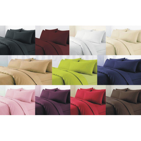 Housse de couette 140 x 200 unie gris clair 100% Coton / 57 Fils/cm²