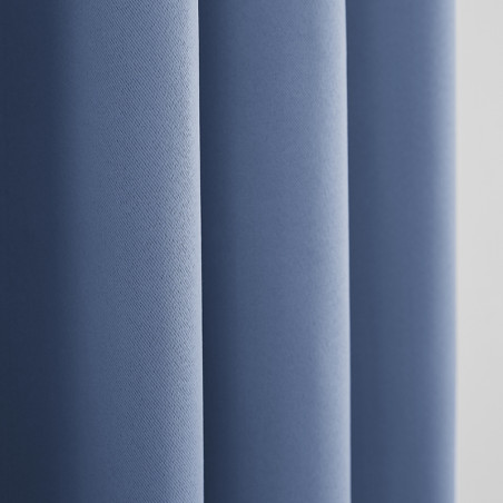 Lot de 2 rideaux occultant thermique bleu tendre 140 x 260 cm