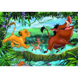 Parure de couette 140 x 200 "Le Roi Lion" Microfibre / 100% Polyester
