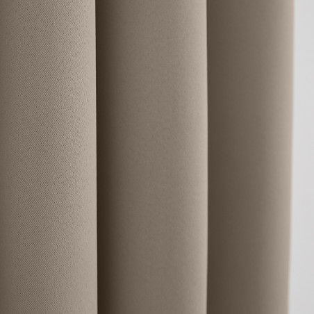 Lot de 2 rideaux occultant taupe clair 140 x 260 cm
