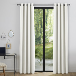 Lot de 2 rideaux occultant blanc 140 x 260 cm