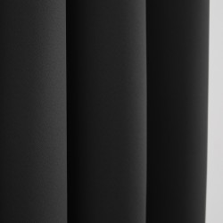 Lot de 2 rideaux occultant noir 140 x 260 cm