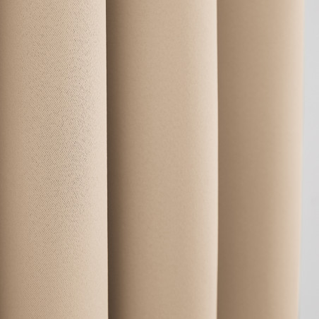 Lot de 2 rideaux occultant beige 140 x 260 cm